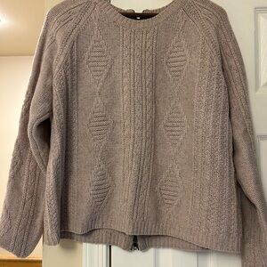 Madewell Textured Knit Sweater Zip Back
